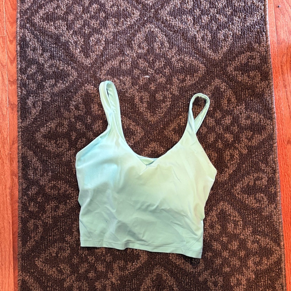 Mint Green Seamless Crop Tank Top